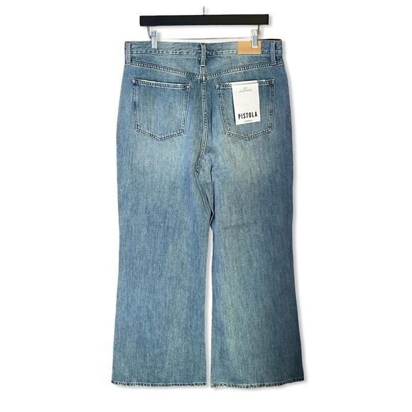 NWT Pistola Ruby High Rise Palazzo Pants jeans Othello blue Revolve 32 - Picture 5 of 11